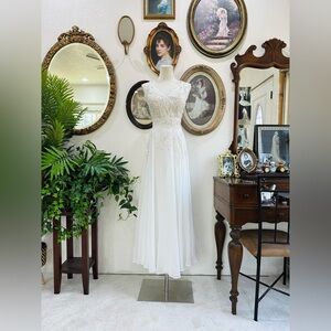 Mercy’s lace A-line wedding dress